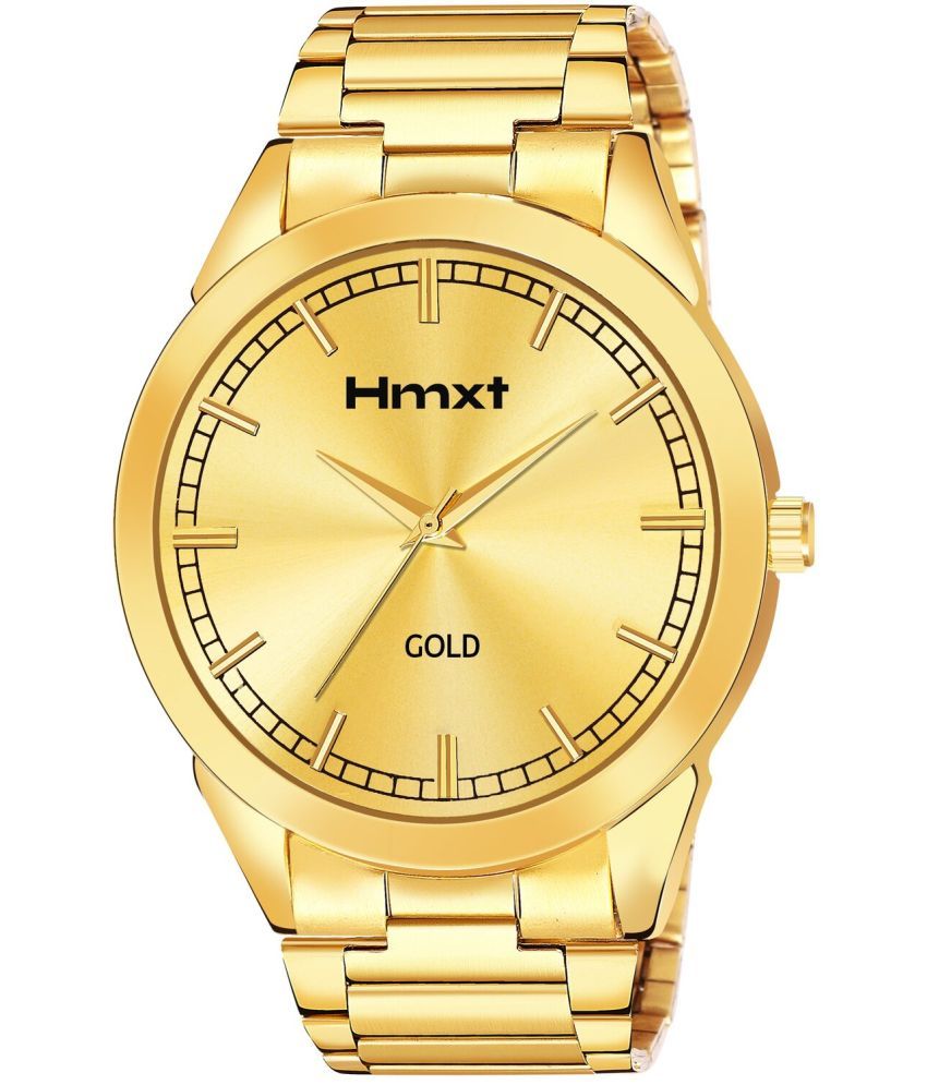     			HMXT Gold Stainless Steel Analog Men's Watch