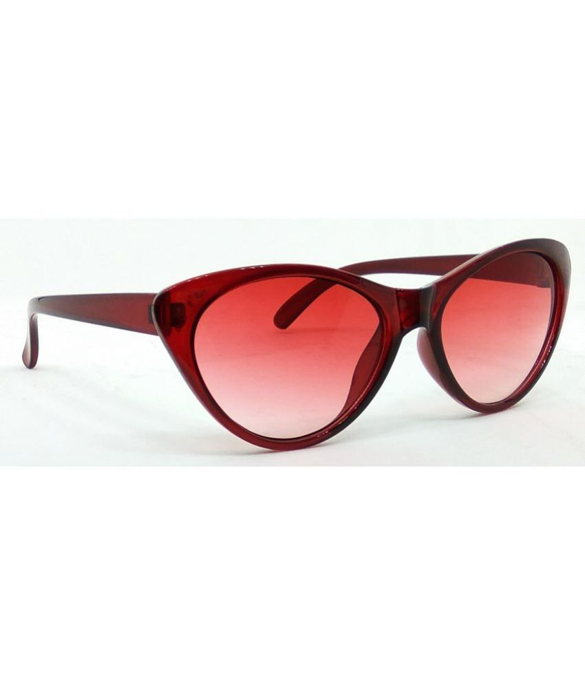     			Hrinkar Red Oversized Sunglasses ( Pack of 1 )