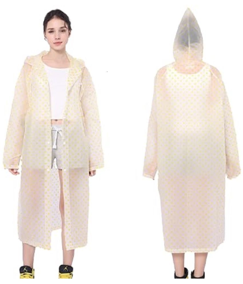     			Infispace Polyester Long Raincoat - Yellow