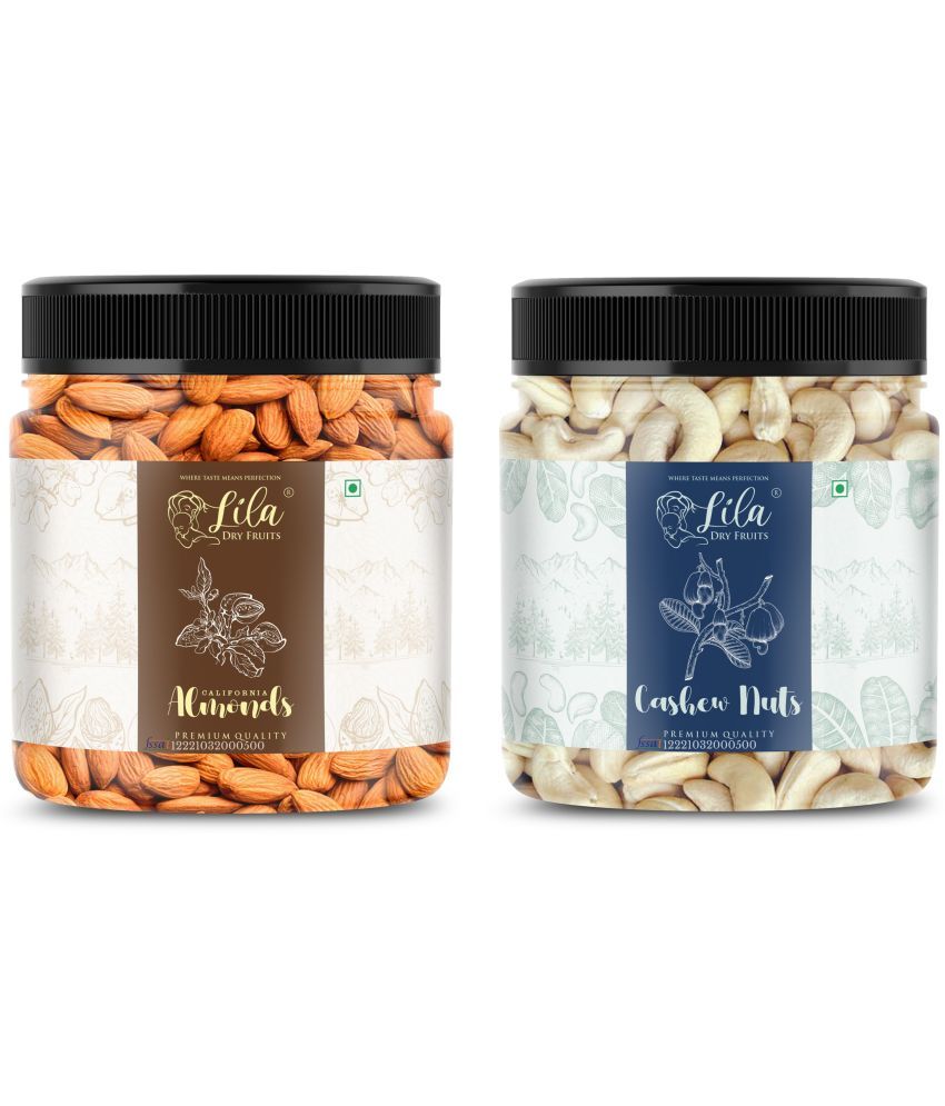     			Lila Dry Fruits Cashew (500gm) & Almond(500gm) Combo | Kaju Badam Combo