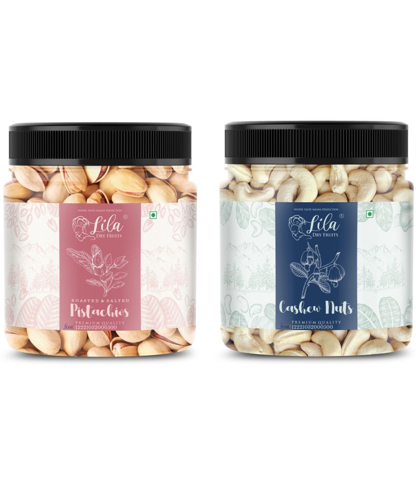     			Lila Dry Fruits Cashew (250gm) & Pistachios(250gm) Combo | Kaju Pista Combo