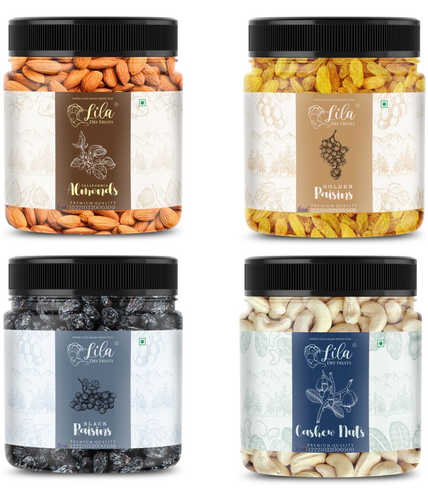     			Lila Dry Fruits Cashew(250gm), Almond (250gm), Green Raisin (250gm) & Black Raisin(250 gm)