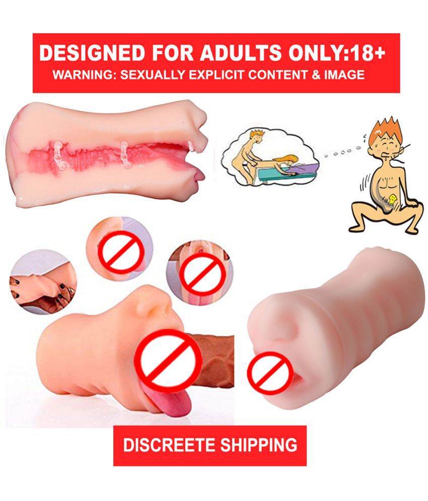     			Male Masturbators Pocket Pussy Mouth Blow Job Stroker Sex Toys for Men flesh light 3D Realistic Lifelike Textured Vagina Channel Masturbation Sleeve Tight Ribbed Soft Vaginal Cup sexy toys vagina male masturbator pocket pusssy for men men sex toy