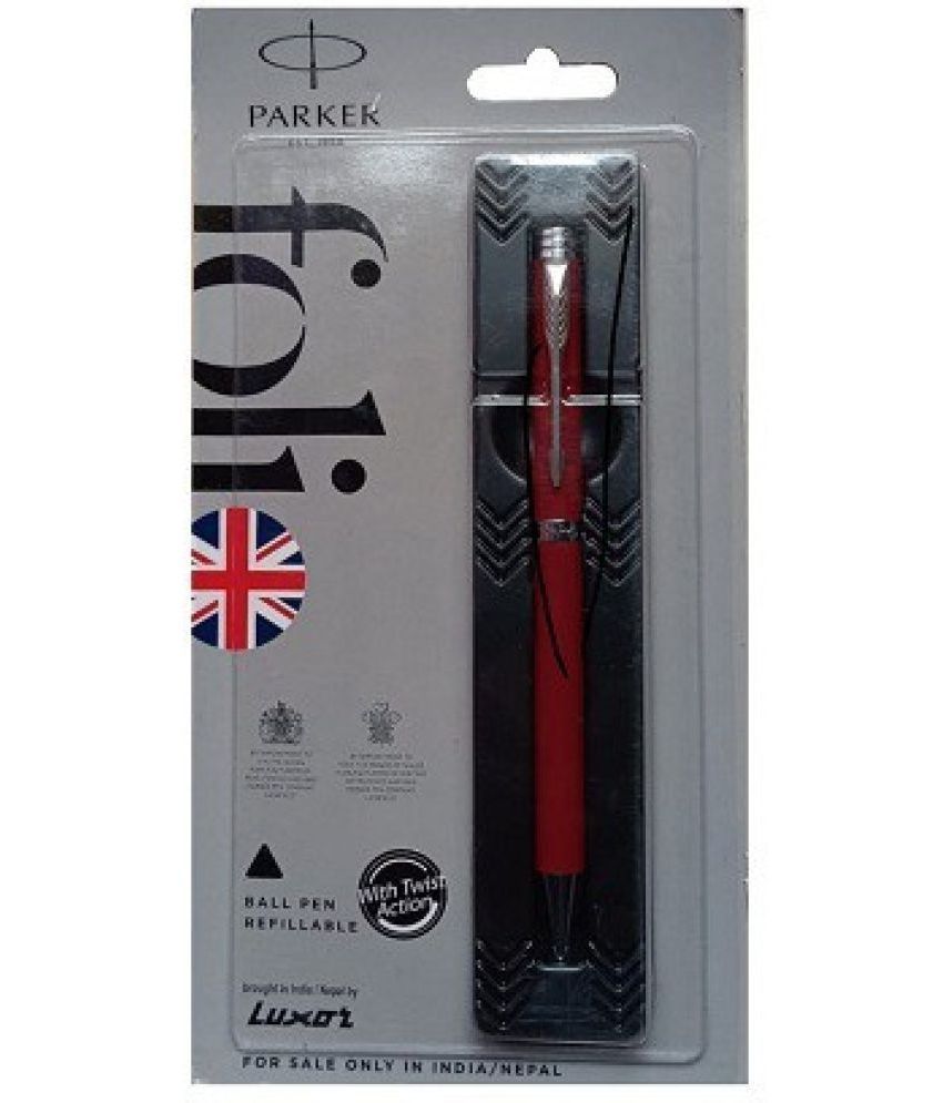     			Parker Folio Standard St Ball Pen Red