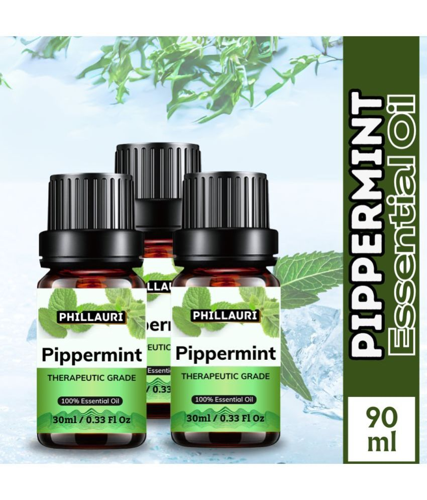     			Phillauri Peppermint Others Essential Oil Floral With Dropper 90 mL ( Pack of 3 )