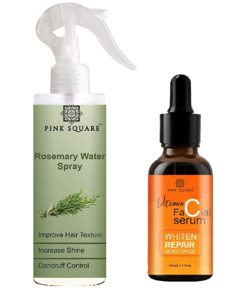     			Rosemary water Hair Spray for Hair Regrowth (100ml) & Vitamin C Face Serum for Whiten Repair Moisturize (30ml) Combo of 2 Items
