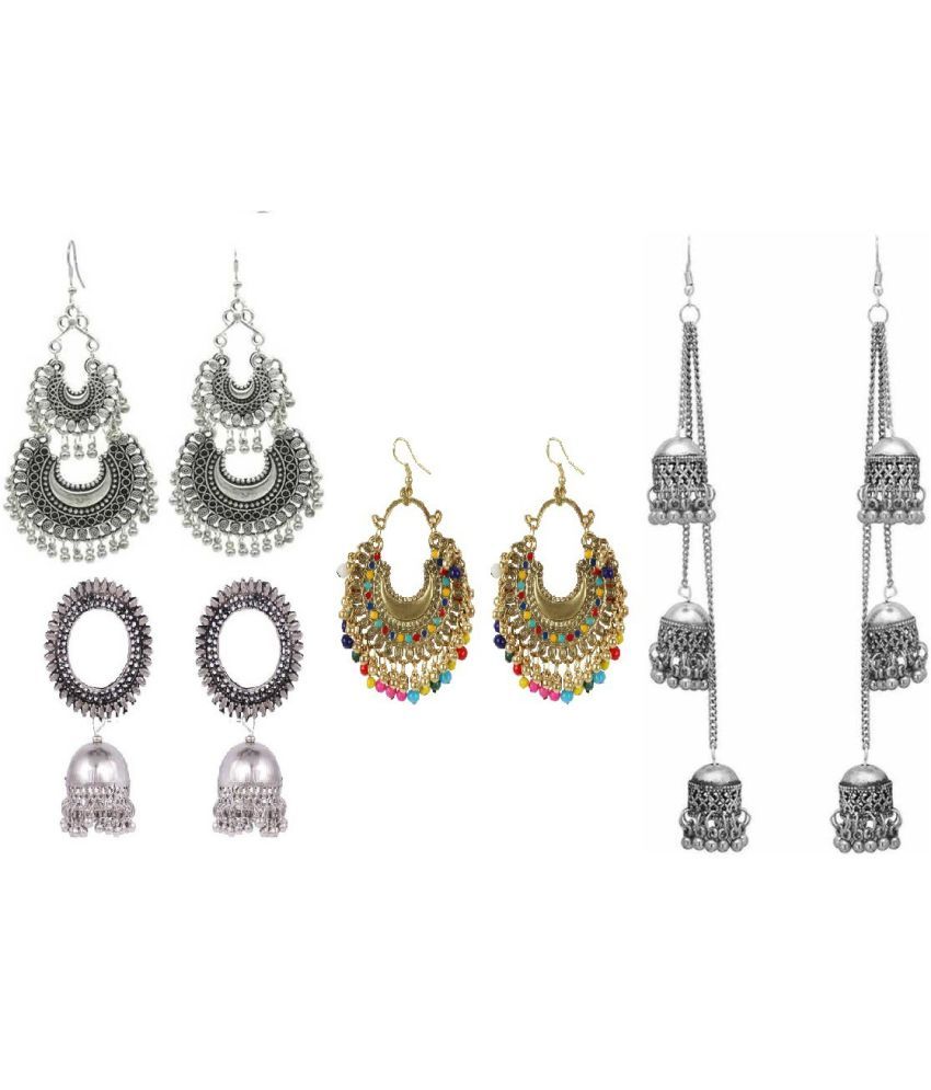     			Samridhi DC Multi Color Jhumki Earrings ( Pack of 4 )