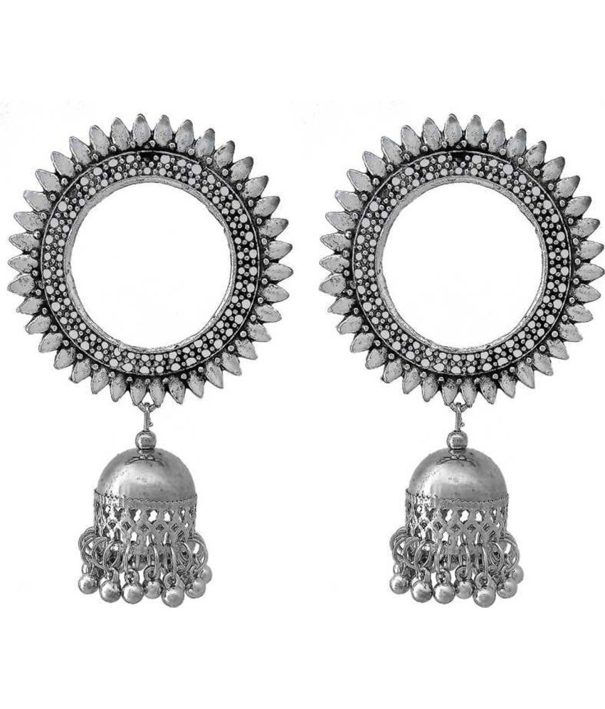     			Samridhi DC Silver Jhumki Earrings ( Pack of 1 )