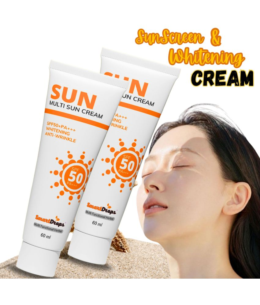     			Smartdrops SPF 15 Sunscreen Cream For All Skin Type ( Pack of 2 )