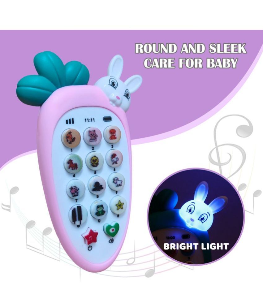     			TOY DEKHO Carrot Tunes MELODY PHONE for kids Musical Mobile Phone For Kids with Animal Sound,Dialer Sound,Ringtones,Lights, Baterry operated,Best Birthday Gift For 3+ Years.