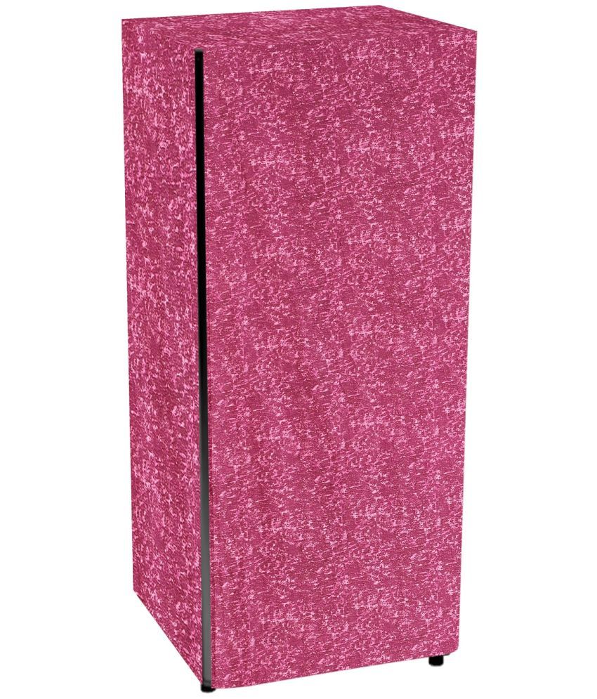     			WACO CREATION Polyester Abstract Fridge Covers ( 99 45 ) Pack of 1 - Pink