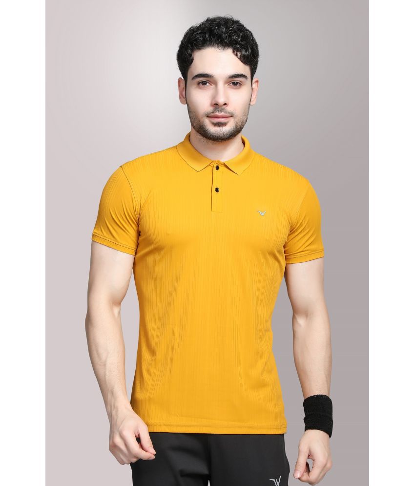     			WEWOK Polyester Regular Fit Solid Half Sleeves Men's Polo T Shirt - Yellow ( Pack of 1 )
