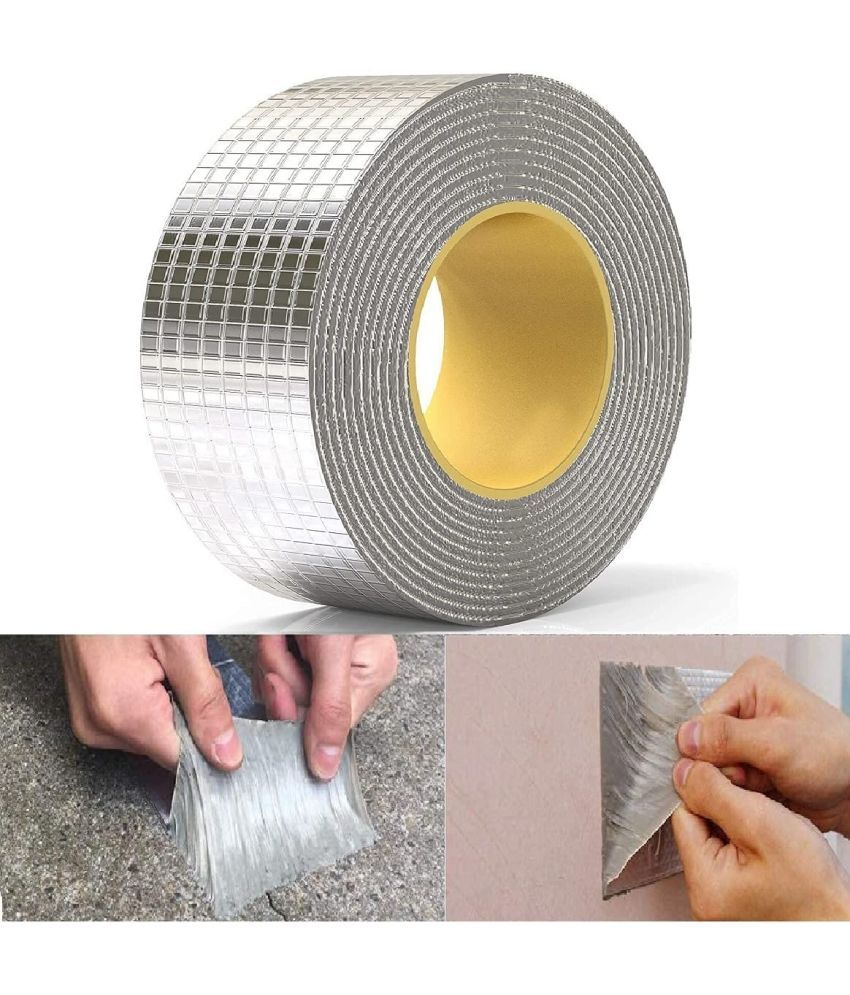     			Waterproof Repair Tape for Pipe Leakage Roof Water Leakage Solution Aluminium Foil Tape (5cm x 5m)