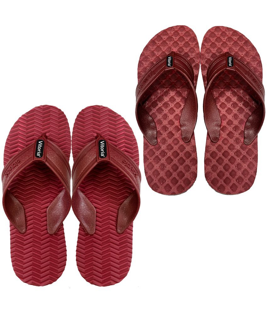     			vitoria Maroon Men's Thong Flip Flop