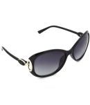 Hrinkar Black Oval Sunglasses ( Pack of 1 )