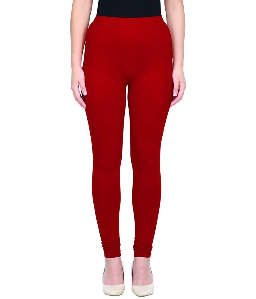     			Colorscube - Red Cotton Women's Leggings ( Pack of 1 )