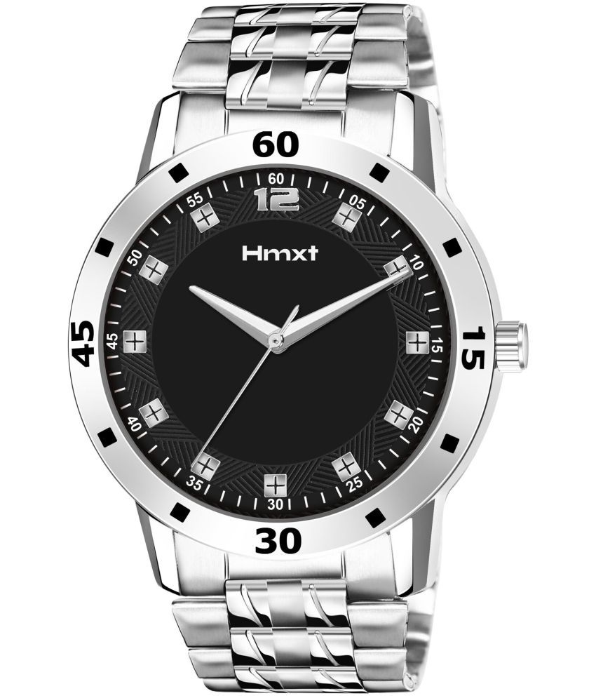     			HMXT Silver Stainless Steel Analog Men's Watch