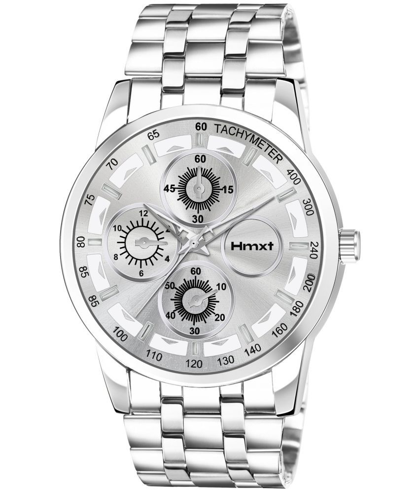     			HMXT Silver Stainless Steel Analog Men's Watch