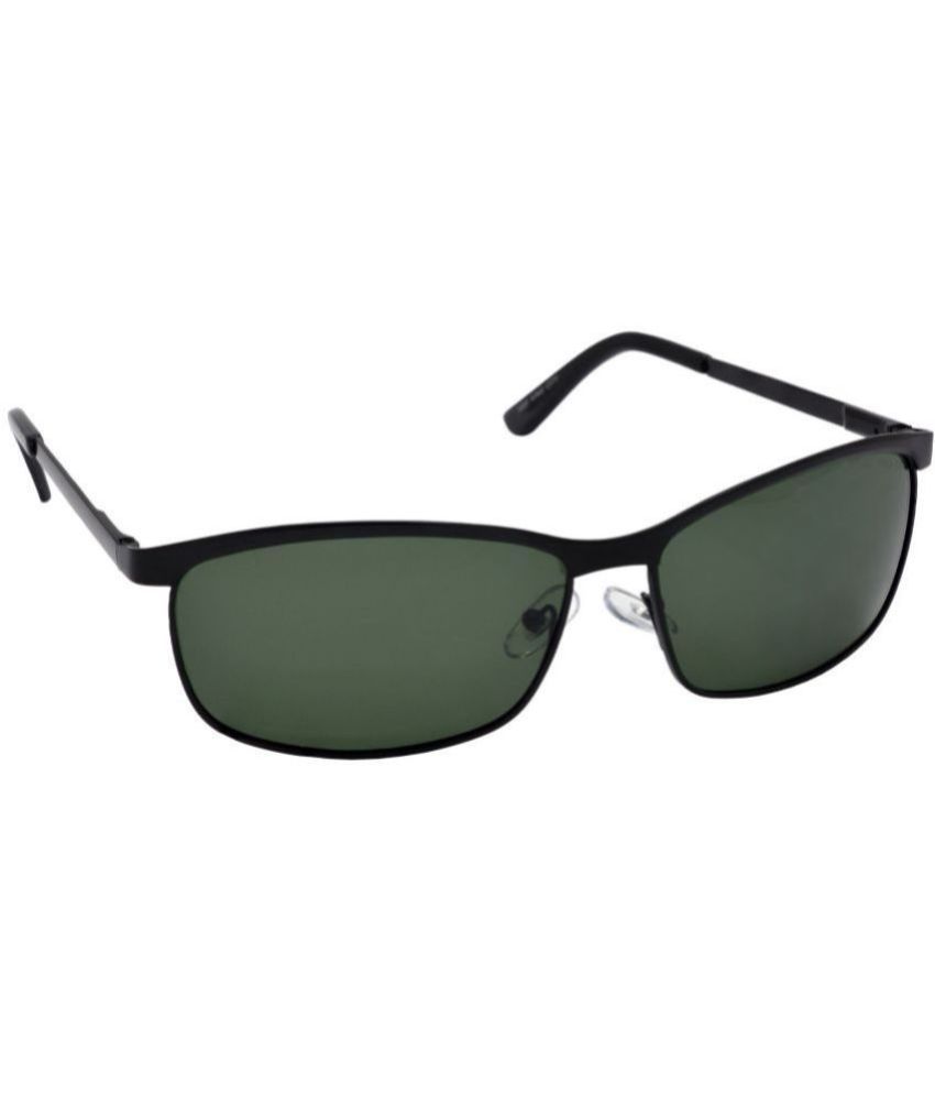     			Hrinkar Black Rectangular Sunglasses ( Pack of 1 )