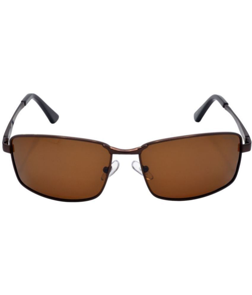     			Hrinkar Brown Rectangular Sunglasses ( Pack of 1 )