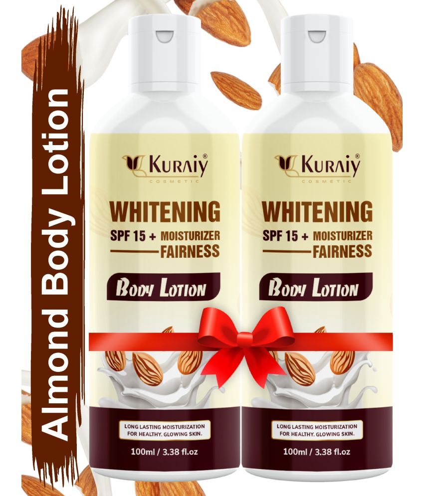     			KURAIY New Almond Body Lotion Moisturizing Brightening Almond Body Lotion Pack Of 2