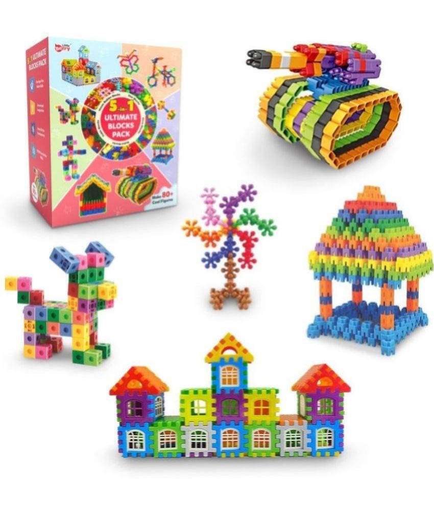     			Little Berry 5-in-1 Ultimate Building Blocks Set for Kids - Education & Learning Blocks (250+ pcs)