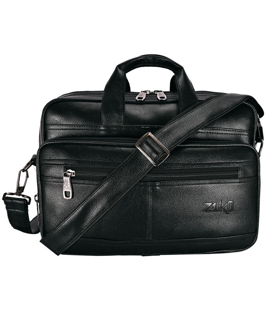     			ZAIKO BAGS Black Solid Messenger Bag