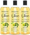 RAQUITYS Cold Pressed Olive Oil For Skin, Hair, & Massage Hair Oil 300ML