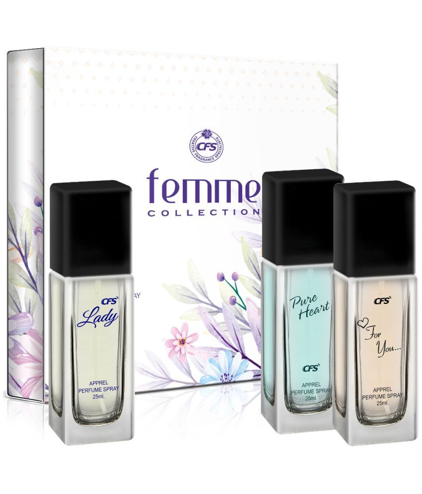     			CFS Femme Collection Unisex Perfume Gift Set For You, Lady, Pure Heart Blue 25ml Each