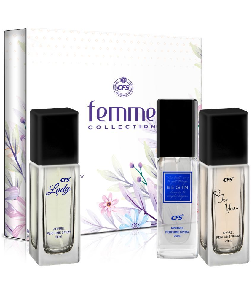     			CFS Femme Collection Unisex Perfume Gift Set For You, Lady, Begin Blue 25ml Each