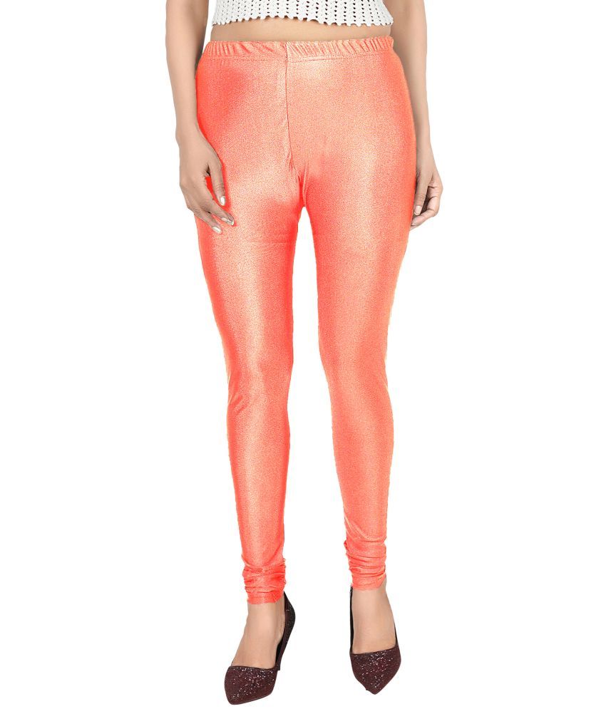     			Colorscube - Peach Lycra Women's Churidar ( Pack of 1 )