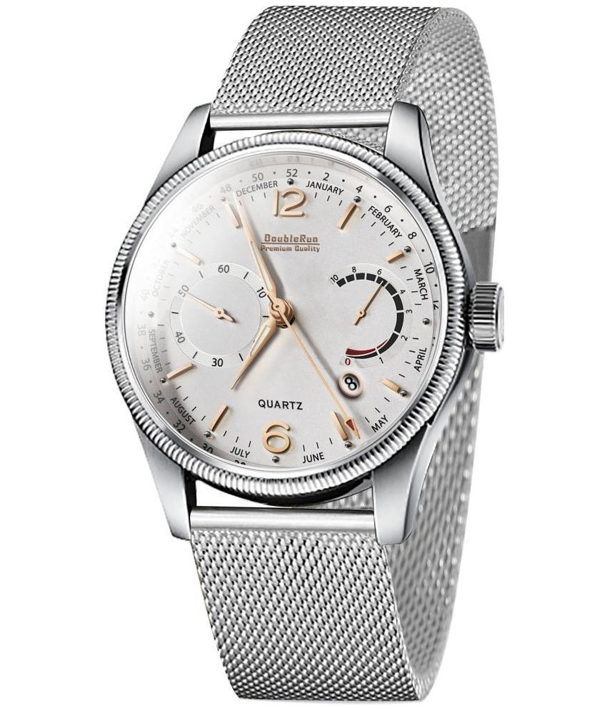     			DoubleRun Silver Metal Analog Men's Watch