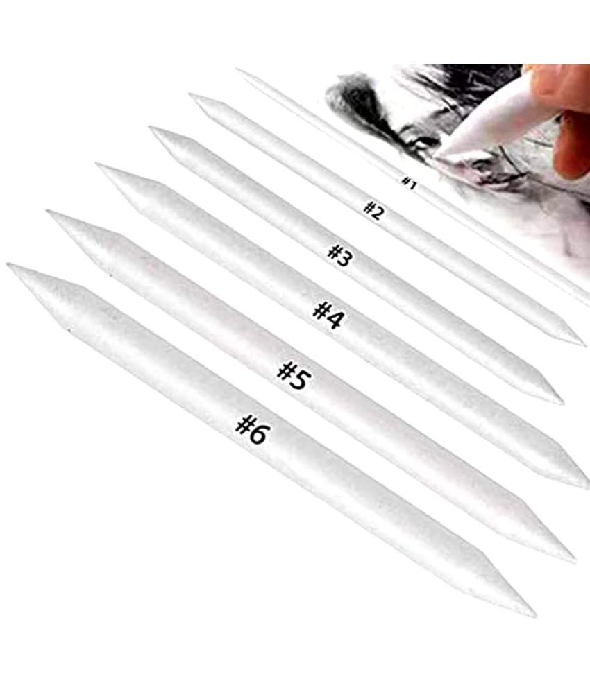     			ECLET 6 PCS Blending Stumps and Tortillions Paper Art Blenders for Student Artist Charcoal Sketch Drawing Tools(G)