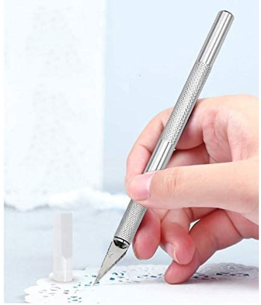     			ECLET Detail Pen Knife with 5 Interchangeable Sharp Blades for Carving/Mat Cutting &Paper Cutting (Code 2