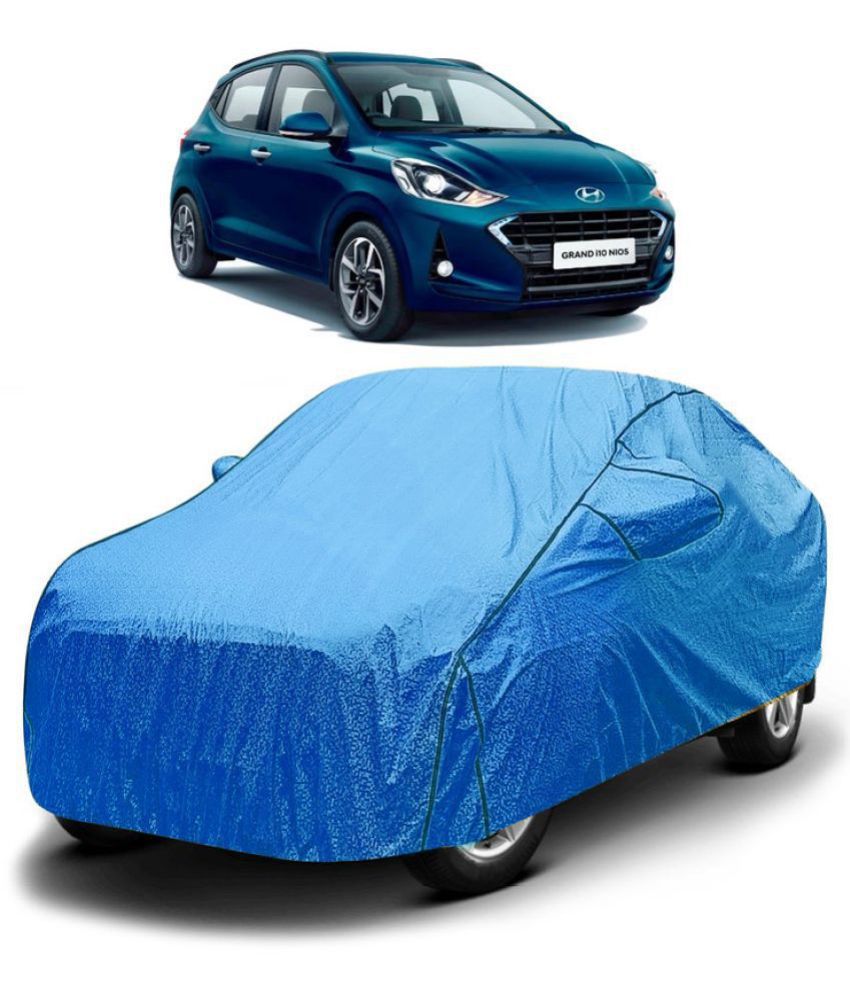     			GOLDKARTZ Car Body Cover for Hyundai Grand i10 With Mirror Pocket ( Pack of 1 ) , Blue