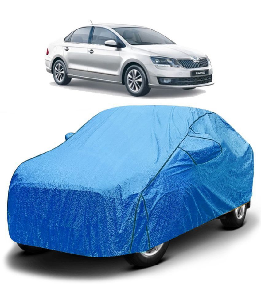     			GOLDKARTZ Car Body Cover for Skoda Rapid With Mirror Pocket ( Pack of 1 ) , Blue