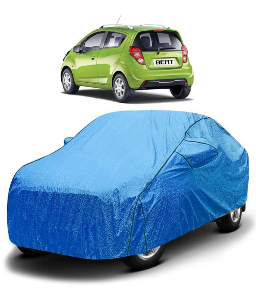     			GOLDKARTZ Car Body Cover for Chevrolet Beat With Mirror Pocket ( Pack of 1 ) , Blue