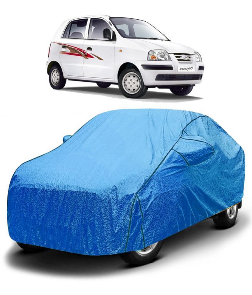     			GOLDKARTZ Car Body Cover for Hyundai Santro Xing With Mirror Pocket ( Pack of 1 ) , Blue