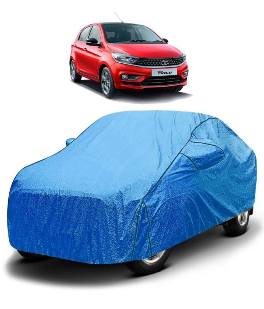     			GOLDKARTZ Car Body Cover for Tata Tiago With Mirror Pocket ( Pack of 1 ) , Blue