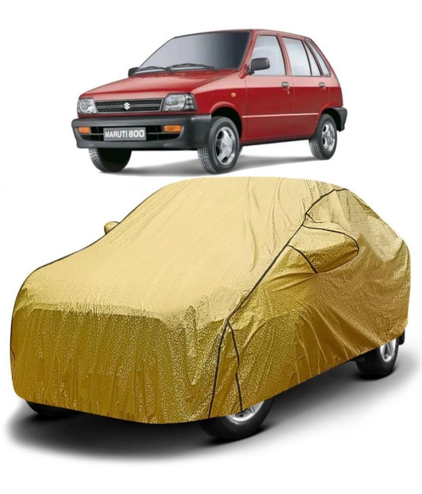     			GOLDKARTZ Car Body Cover for Maruti Suzuki 800 With Mirror Pocket ( Pack of 1 ) , Golden