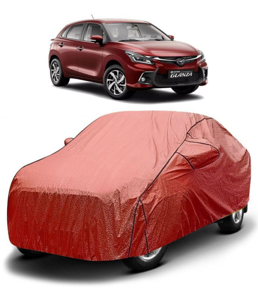     			GOLDKARTZ Car Body Cover for Toyota All Car Models With Mirror Pocket ( Pack of 1 ) , Red