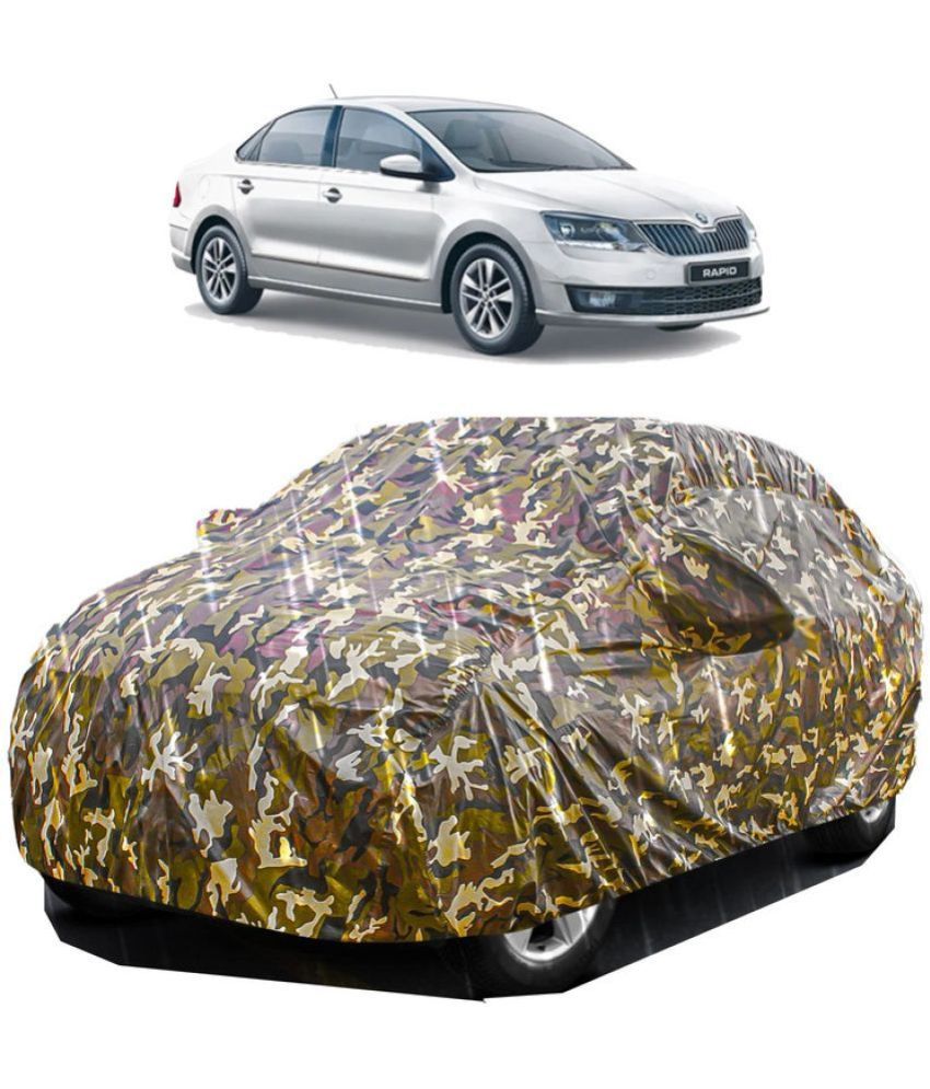     			GOLDKARTZ Car Body Cover for Skoda Rapid With Mirror Pocket ( Pack of 1 ) , Multicolour