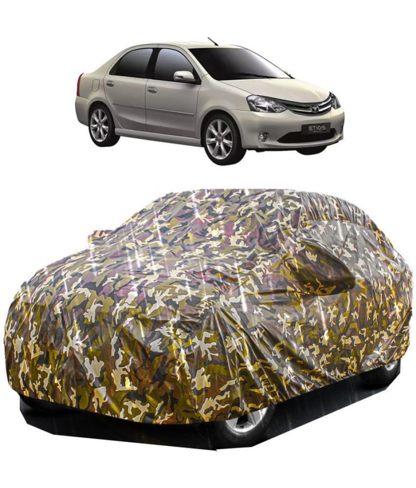     			GOLDKARTZ Car Body Cover for Toyota Etios With Mirror Pocket ( Pack of 1 ) , Multicolour