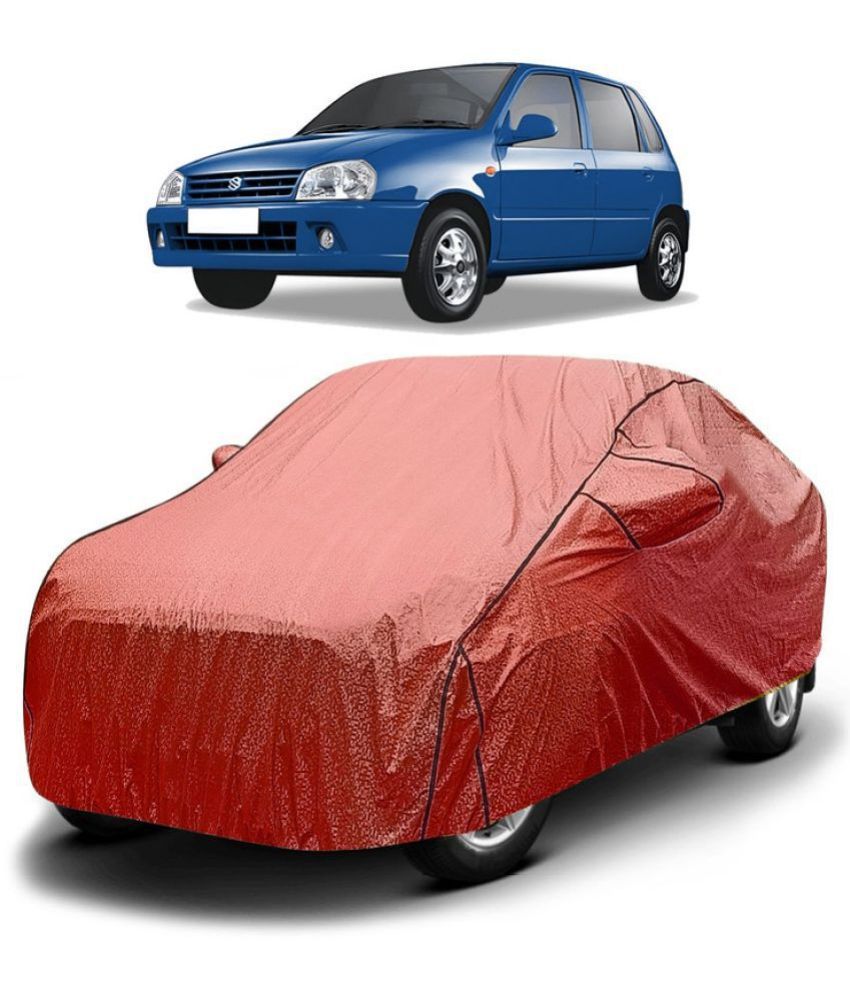     			GOLDKARTZ Car Body Cover for Maruti Suzuki Zen With Mirror Pocket ( Pack of 1 ) , Red