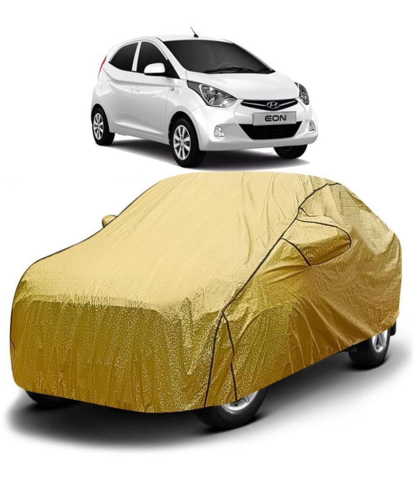     			GOLDKARTZ Car Body Cover for Hyundai Eon With Mirror Pocket ( Pack of 1 ) , Golden