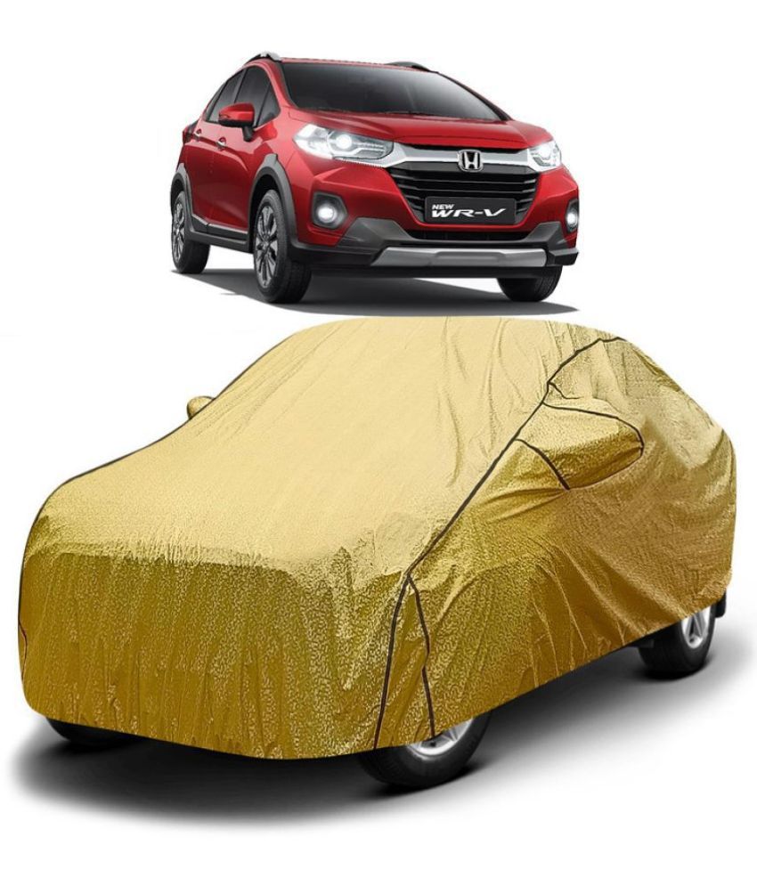     			GOLDKARTZ Car Body Cover for Honda WRV With Mirror Pocket ( Pack of 1 ) , Golden