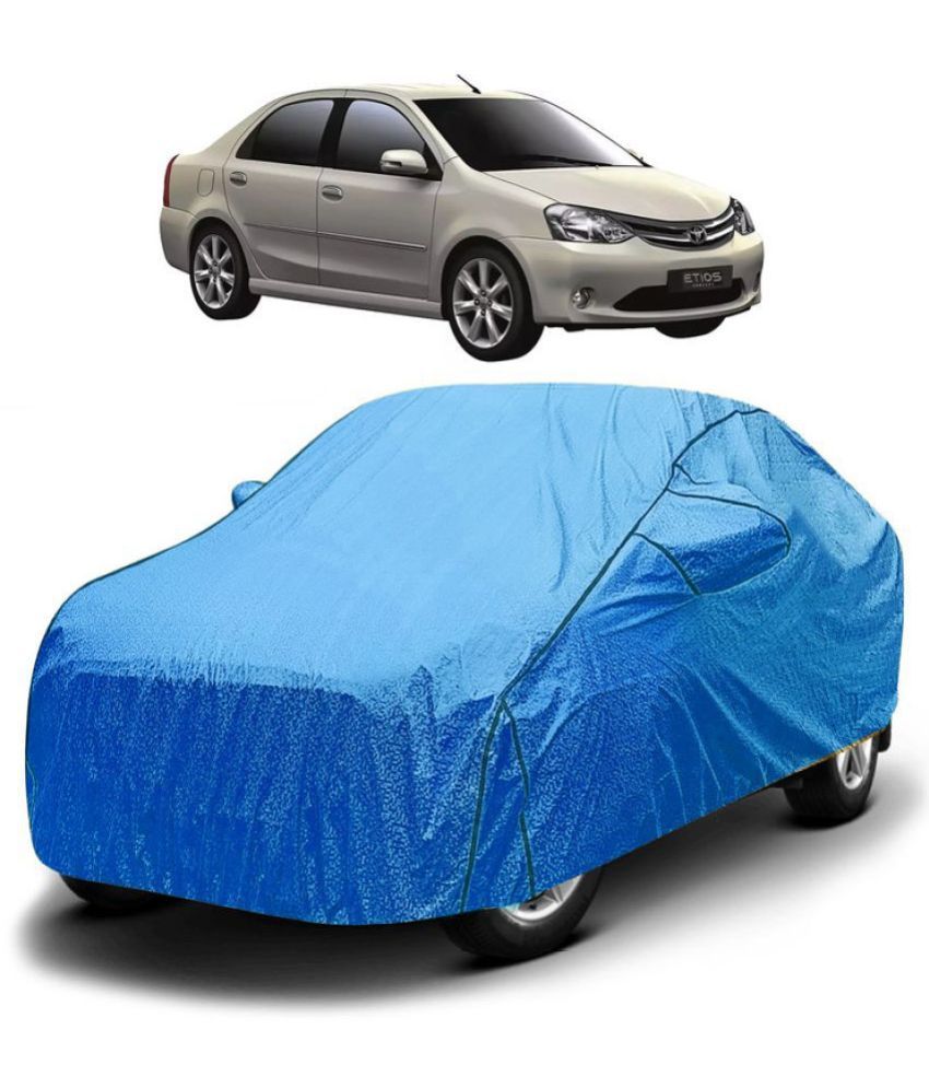     			GOLDKARTZ Car Body Cover for Toyota Etios With Mirror Pocket ( Pack of 1 ) , Blue