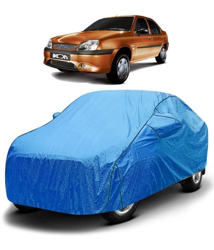     			GOLDKARTZ Car Body Cover for Ford Accent With Mirror Pocket ( Pack of 1 ) , Blue