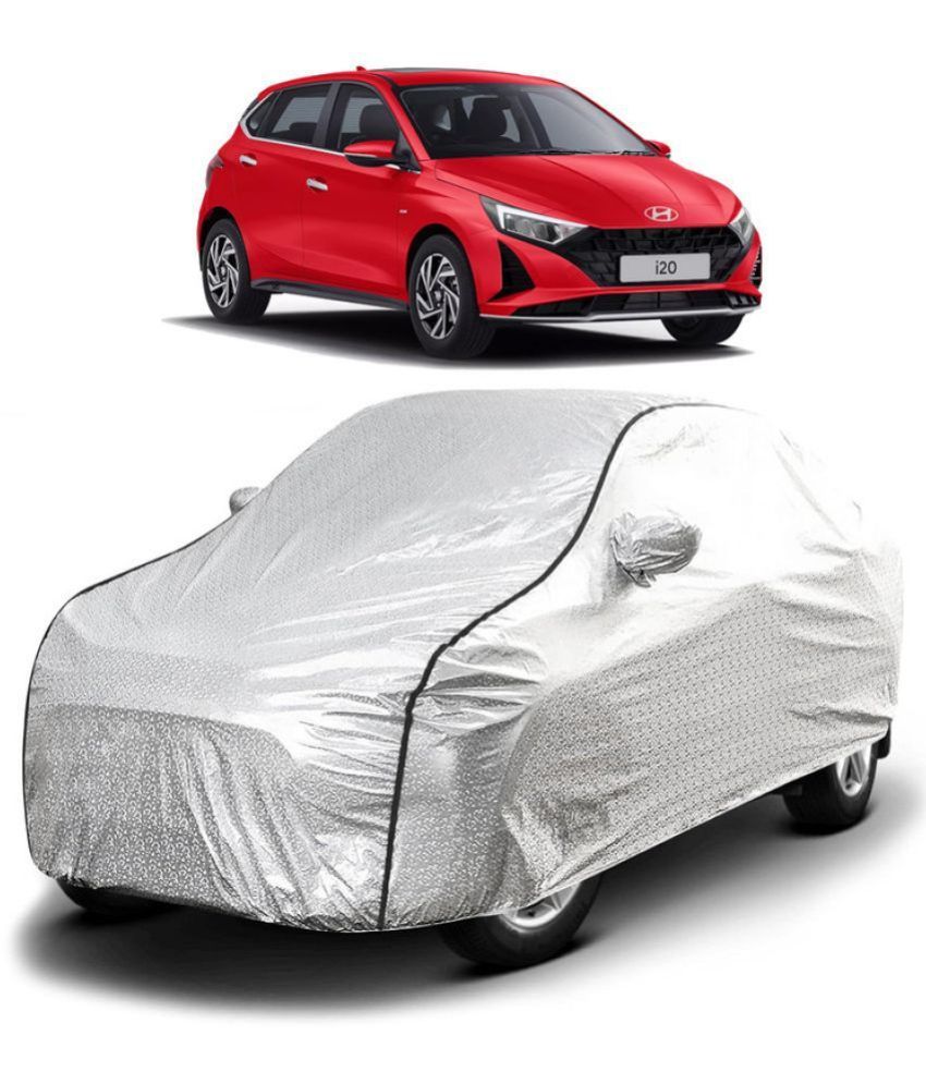     			GOLDKARTZ Car Body Cover for Hyundai i20 With Mirror Pocket ( Pack of 1 ) , Silver