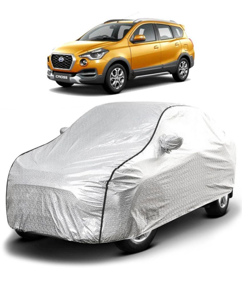     			GOLDKARTZ Car Body Cover for Datsun All Car Models With Mirror Pocket ( Pack of 1 ) , Silver